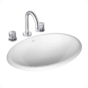 CUBA DECA SOBREPOR OVAL L.65.17 UNIVERSAL BRANCO GELO