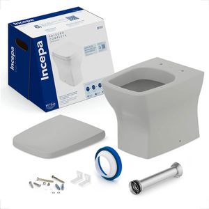 BACIA SANITARIA INCEPA BOSS CONVENCIONAL STONE + KIT INSTALACAO + ASSENTO TERMOFIXO