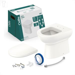 BACIA SANITARIA CELITE SMART BEIGE + KIT INSTALACAO + ASSENTO SOFTCLOSE