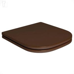 ASSENTO SANITARIO DECA PIANO AP.337.22 POLIESTER C/ SLOW CLOSE MARROM FOSCO