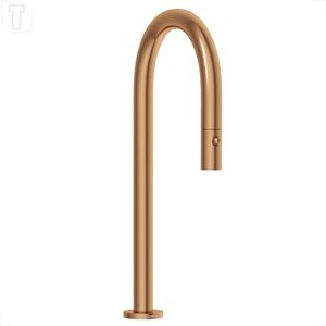 BICA ALTA MONOCOMANDO COZINHA MESA DECA YOU CURVA RED GOLD 1292.GL99.RD