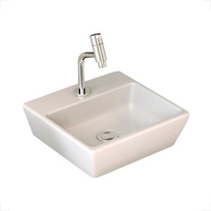 CUBA JAPI DE APOIO KIT BARI BRANCA C/MESA 35X35CM C/TORNEIRA AQUILA E ACESSORIOS