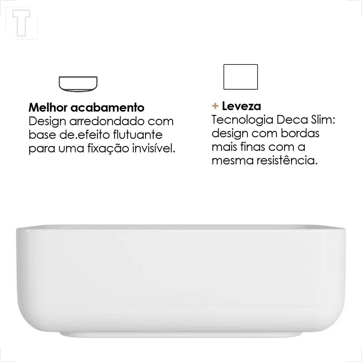 CUBA DECA APOIO RETANGULAR L.13040.17 BRANCO 400MM CUBA DECA APOIO RETANGULAR L.13040.17 BRANCO 400MM