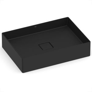 CUBA ROCA APOIO TERRA RETANGULAR 51X36 SEM MESA T6 MATTE BLACK