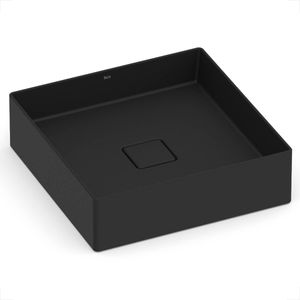 CUBA ROCA APOIO TERRA QUADRADA 40X40 SEM MESA T5 MATTE BLACK