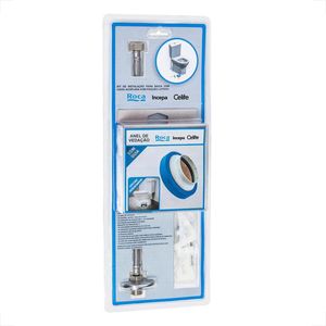 KIT INSTALACAO INCEPA PARA BACIA C/ CAIXA ACOPLADA FIXACAO EM L