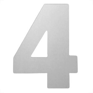 ALGARISMO ALUMINIO CHAPA 12CM N 4 FURLANE