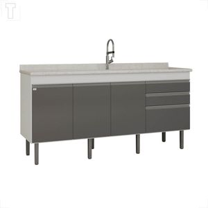 GABINETE LOCATT 1,74MT ESMERALDA BRANCO/OPERA