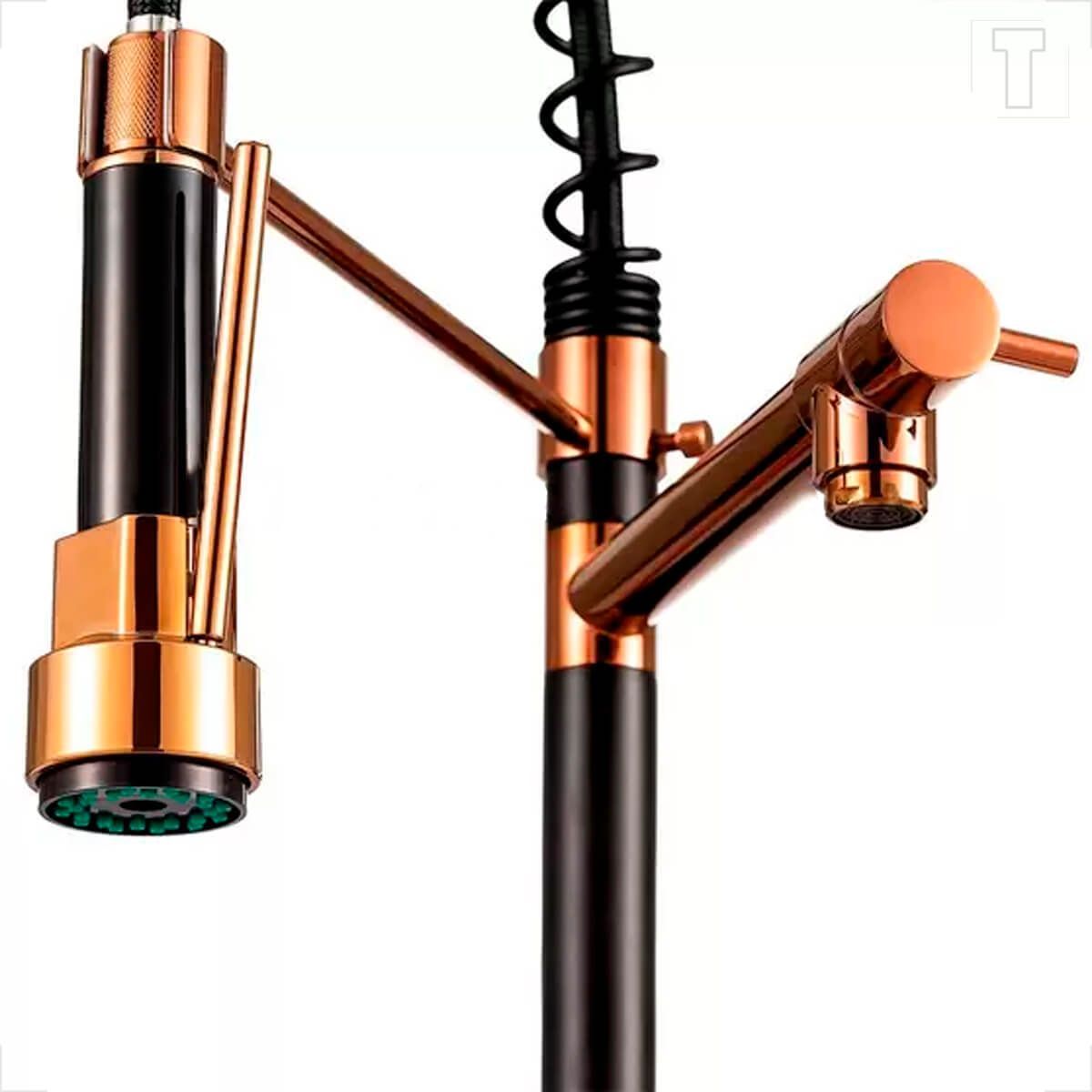 MISTURADOR MONOCOMANDO KIMETAIS 1867 COZINHA MESA GOURMET BLACK