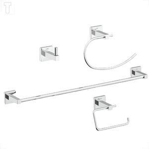 KIT ACESSORIOS CELITE NEW ELITE CROMADO 4 PEÇAS