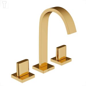 MISTURADOR PARA BANHEIRO MESA DECA POLO 1877.GL33 GOLD BICA ALTA