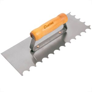 DESEMPENADEIRA ACO CORTAG DENTADA 10X10MM 48CM CABO MADEIRA