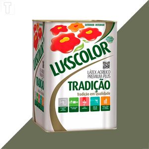 TINTA LATEX LUKSCOLOR TRADICAO ACRILICO FOSCO 18L VERDE MUSGO