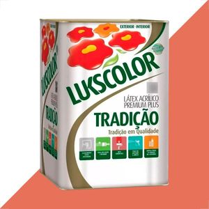 TINTA LATEX LUKSCOLOR TRADICAO ACRILICO FOSCO 18L TERRACOTA