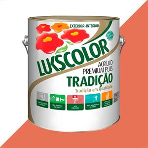 TINTA LATEX LUKSCOLOR TRADICAO ACRILICO FOSCO 3600ML TERRACOTA