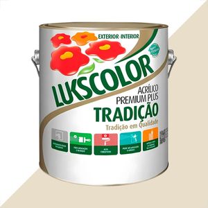 TINTA LATEX LUKSCOLOR TRADICAO ACRILICO FOSCO 3600ML PALHA