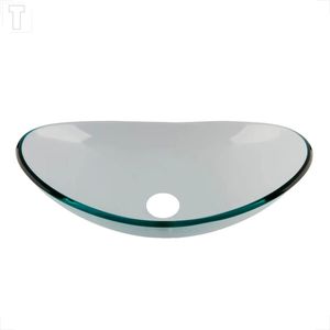CUBA VIDRO APOIO ASTRA OVAL CHANFRADA TRASNPARENTE 54X35 CP/QVS