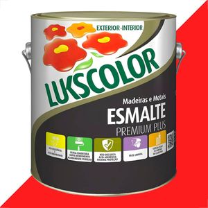 TINTA ESMALTE LUKSCOLOR ALTO BRILHO 3600ML VERMELHO