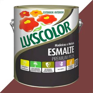 TINTA ESMALTE LUKSCOLOR ALTO BRILHO 3600ML VERMELHO GOYA