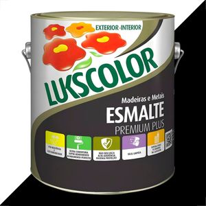 TINTA ESMALTE LUKSCOLOR ALTO BRILHO 3600ML PRETO