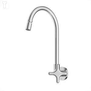 TORNEIRA CELITE COZINHA PAREDE CROSS CROMADA BICA MOVEL COM AREJADOR ARTICULADO B5009F6CRB