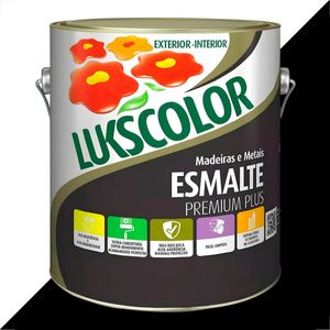 TINTA ESMALTE LUKSCOLOR FOSCO 3600ML PRETO