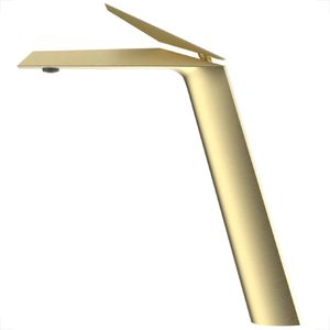 MISTURADOR MONOCOMANDO LEXXA LAVATORIO MESA DIAMONT BICA ALTA OURO ESCOVADO LX9922OE