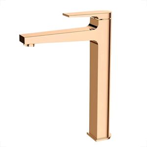 MISTURADOR MONOCOMANDO LEXXA LAVATORIO MESA BICA ALTA ROSE GOLD LX5402RG