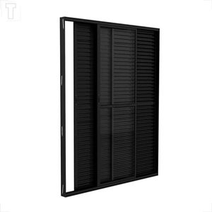 PORTA BRASIL ALUMINIO PRETO PREMIUM BALCAO 215X120X10 E - 13705