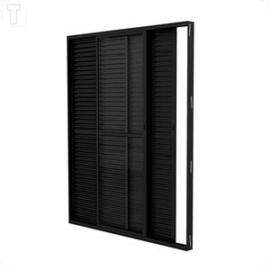 PORTA BRASIL ALUMINIO PRETO PREMIUM BALCAO 215X150X10 D - 13632