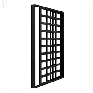 PORTA BRASIL ALUMINIO PRETO PREMIUM CORRER 3F HORIZONTAL E 215X160X10 VIDRO INCOLOR - 13873