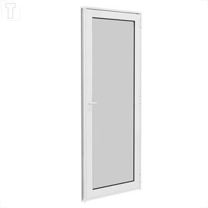 PORTA BRASIL ALUMINIO BRANCO PREMIUM VIDRO INTEIRO TEMPERADO E 215X84X3,7 - 15508