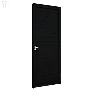 PORTA BRASIL ALUMINIO PRETO PREMIUM LAMBRI C/FECHADURA E 215X84X3,7 - 13797