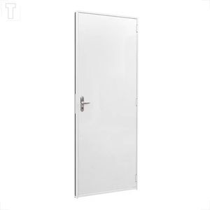 PORTA BRASIL REQUADRO ALUMINIO FOLHA MADEIRA BRANCA E 215X84X3,7 - 10638