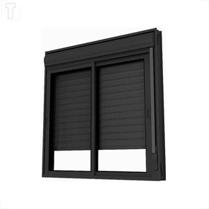 VENEZIANA BRASIL ALUMINIO PRETO FACILITY INTEGRADA 120X120X11 2F MOVEIS MANUAL VIDRO INCOLOR LISO -P19668