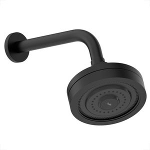 CHUVEIRO CELITE C/TUBO PAREDE REDONDO 120MM AUTO LIMPANTE MASTER PRETO MATTE