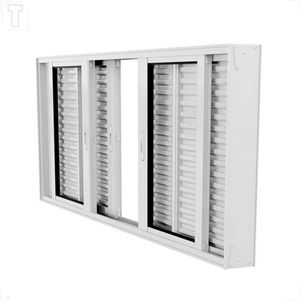 VENEZIANA BRASIL ALUMINIO BRANCO PREMIUM 100X200X10 6F SEM GRADE - 10403