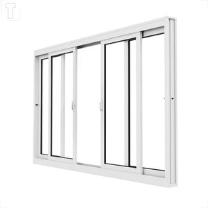 VITRO BRASIL ACO BRANCO CORRER INOVE 100X120X12 4F SEM GRADE VIDRO INCOLOR P2738