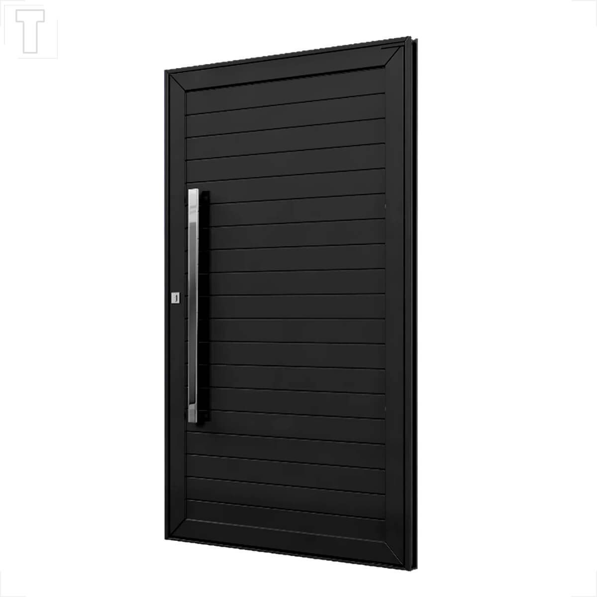 PORTA BRASIL ALUMINIO PRETO PREMIUM PIVOTANTE LAMBRI PUXADOR