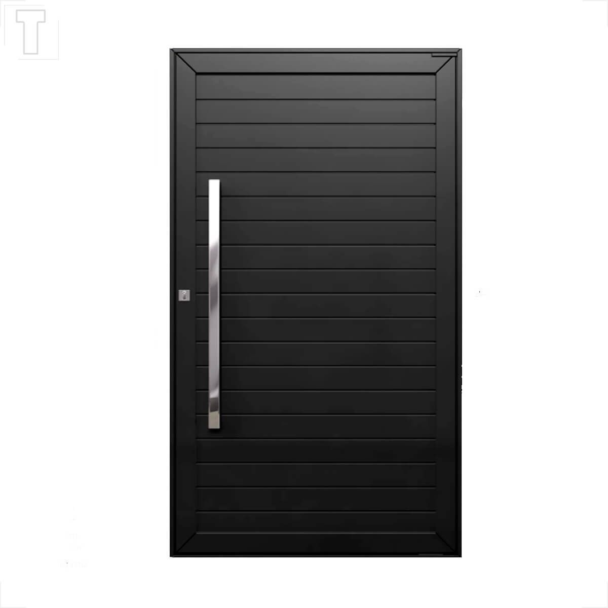 PORTA BRASIL ALUMINIO PRETO PREMIUM PIVOTANTE LAMBRI PUXADOR