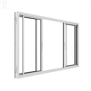 VITRO BRASIL ALUMINIO BRANCO CORRER FACILITY 100X150X8,2 4F S/GRADE VIDRO INCOLOR - 10021