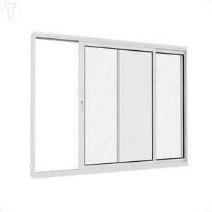 VITRO BRASIL ALUMINIO BRANCO CORRER FACILITY 60X80X5,3 2F SEM GRADE E VIDRO MINI BOREAL - 12349