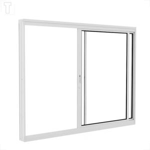 VITRO BRASIL ALUMINIO BRANCO CORRER PREMIUM PANORAMICO 120X150X6,4  2FOLHAS SEM GRADE VIDRO LISO -10505