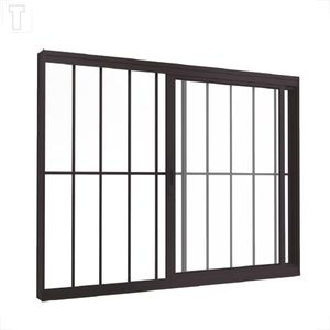VITRO BRASIL ALUMINIO PRETO CORRER FACILITY 100X150X7,2 2FLS C/GRADE VIDRO INCOLOR - P19350