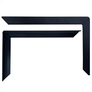 SUPORTE CANTONEIRA L PRETO 27X48CM PAR (2PÇ)