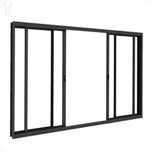 VITRO BRASIL ALUMINIO PRETO CORRER PANORAMICO PREMIUM 100X200X6,4 4FLS S/GRADE VIDRO INCOLOR - 13670