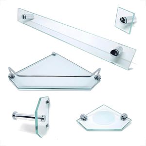 KIT ACESSORIOS VILDREX 5PC VIDRO INCOLOR LUXO CANTO