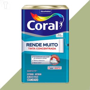 TINTA LATEX CORAL RENDE MUITO 16L VERDE KIWI