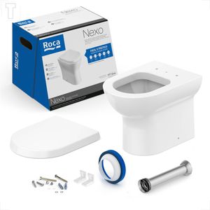 BACIA SANITARIA ROCA NEXO CONVENCIONAL BRANCO + KIT INSTALACAO + ASSENTO PP