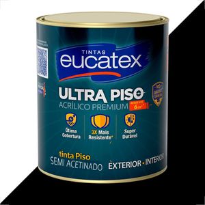 TINTA EUCATEX ULTRA PISO 900ML PRETO ACRILICO PREMIUM